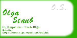 olga staub business card